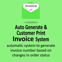Auto Generate & Customer Print Invoice