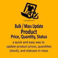 Bulk Update Product Price, Quantity (Stock), Status