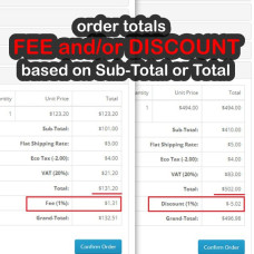 Discount-Fee based on Sub-Total or Total with Grand Total